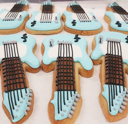 Electric Guitar Rock 'n Roll Cookie Cutter, 5.25" Made in USA by Ann Clark...