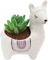 Succulent Pot, 4.5 Inch Alpaca Shaped Ceramic Succulent Cactus Flower Plant Pot Planter for Home Garden Office Decoration (Plant Not Included) (Wh...