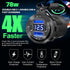 12V USB Outlet, 4 USB Port Aluminum Charger Socket 2 USB C PD & 2 USB QC3.0 with Voltmeter, 12V/24V Car USB Charger Socket for Car Boat Marine Bus...