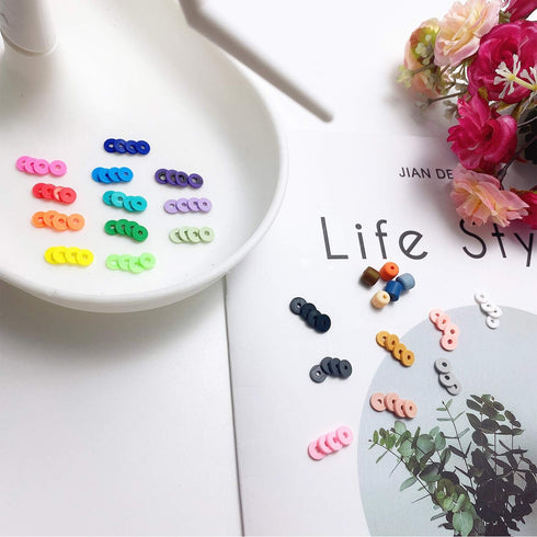 COIRIS 3400 Pcs Vinyl Heishi Beads Environmental Handmade Polymer Clay Spacer 6mm Disk Flat Beads for Surfer Chocker Necklace Bracelet Earrings Je...