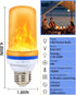 Smaller LED Flame Light Bulbs,4 Modes Flickering Halloween Light Bulbs for Outdoor Decoration with Gravity Sensor,E26 Base Fire Effect Light Bulb ...