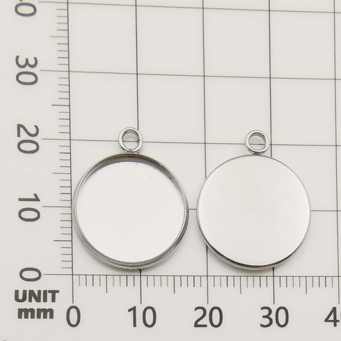 40 Pcs Fit 16mm Stainless Steel Round Blank Bezel Pendant Trays Base Cabochon Settings Charms for Jewelry Making (10164-16mm-40pcs)...