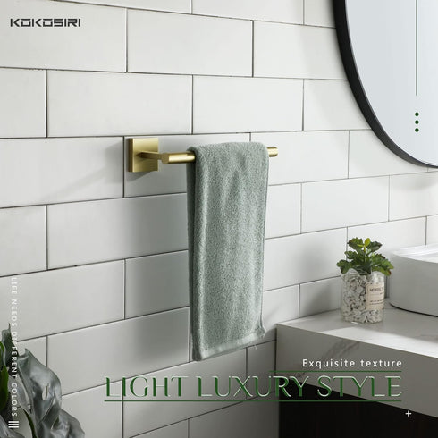 KOKOSIRI Bathroom Towel Bar Gold Hand Towel Holders Wall Mount Toilet Kitchen Cabinet Paper Holder Stainless Steel Bath Accessories, B3008BG...