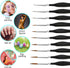 10 PCS Miniature Paint Brushes Kit, Fine Detail Painting Brush Micro Professional Tiny Paints Brush Set for Watercolor, Oil, Face, Acrylic, Nail, ...