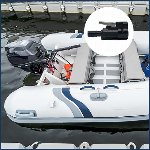 Five Oceans 3/8-Inch Barb Female Fuel Line Quick Connector for Yamaha/Mercury Outboard Connections and Mercury Fuel Tank Side, Replaces Part 22-13...