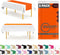 Orange 6 Pack Premium Disposable Plastic Table Runner 14 x 108 Inch. Table Runner for Dinner Parties & Events by Grandipity...