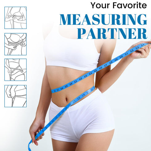 Tape Measure Body Measuring Tape 3 Pack Soft Fabric Measuring Tape for Sewing Cloth Measurement,Double Scale Tailor Ruler for Weight Loss (Blue)...