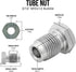 4LIFETIMELINES Stainless Steel Brake Line Tube Nut, 3/16 (M10x1.0 Bubble), Bag of 10...