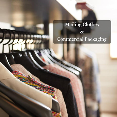 Clothes Packaging Bags for Shipping, 50Count 7x9 inch Frosted Zipper Plastic Bags for Clothing, Clear Apparel Bag for T-Shirt, Shirt, Document, 5 ...