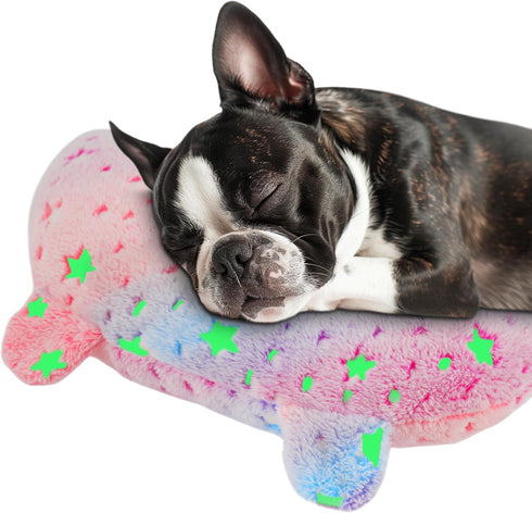 Dog Calming Pillow Glow in The Dark, Soft U-Shaped Pet Pillows for Dogs & Cats, Machine Washable, Dog Neck Pillow, Joint Relief, Better Sleep (Lar...