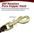 Leather Dog Leash, 5ft/6ft/8ft Braided Leather Leash for Dogs, Heavy Duty Dog Leashes with Rotating Clasp, Soft and Durable Leather Dog Training L...