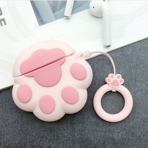 Compatible with Cat Paw AirPods Case 1/2, Women Protective Silicone Skin for AirPod Case Cat Paw, Funny Kawaii Cute Fashion Cartoon 3D Cover for A...