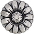Bezelry 12 Pieces Morning Flower Metal Shank Buttons. 20mm (3/4 inch) (Antique Silver)...