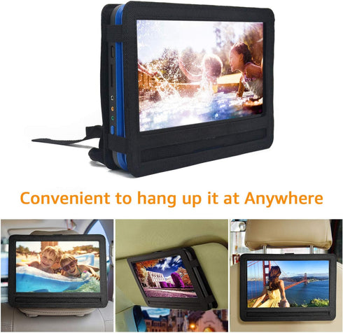 Car Headrest Mount Holder Strap Case for Swivel & Flip Style Portable DVD Player -Suitable for 10 Inch to 10.5 Inch Screen...