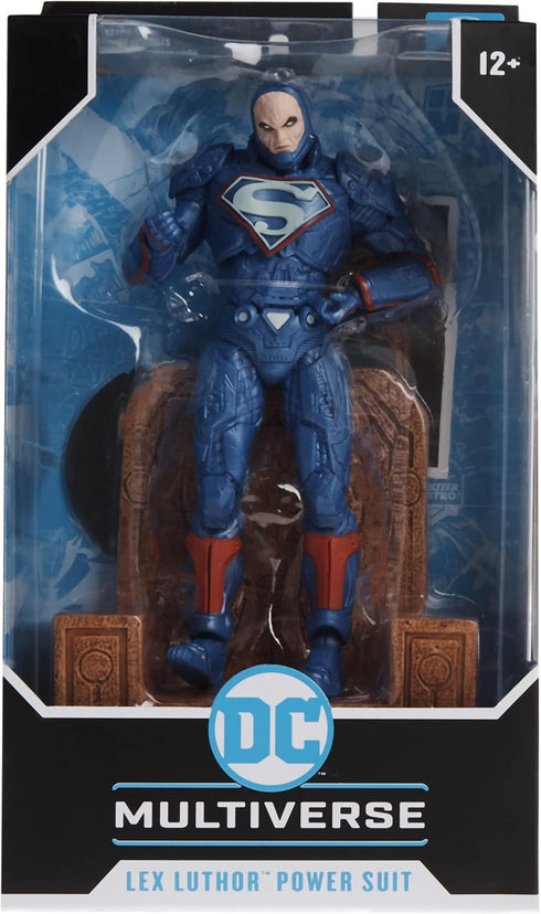 McFarlane Toys DC Multiverse Lex Luthor in Blue Power Suit 7" Action Figure with Throne & Accessories...