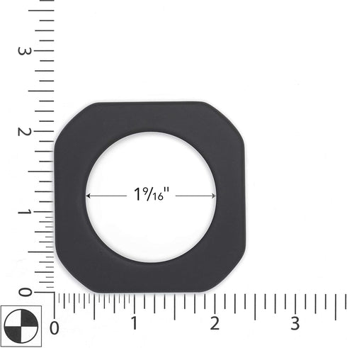 Dritz Home 1-9/16" Plastic Square Curtain Grommets, 8 Sets, Matte Black...