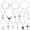 Janmercy 15 Pcs Gothic Grunge Necklace Set Goth Punk Rock Vintage Y2k Harajuku Silver Chain Choker Necklace Jewelry Costume Accessories for Women ...