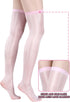 Geyoga 4 Pairs Shiny Thigh High Stockings Halloween Cosplay Sock Shimmery Silk Stockings Sheer Over the Knee Socks for Women...