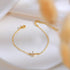 Moodear Dainty Cross Bracelet - 925 Sterling Silver/14k Gold Plated Diamond CZ Layered Snake Chain Knot Bracelets for Women Trendy Religious Chris...