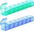 Extra Large Pill Organizer 2 Pack, XL Pill Box 7 Day, Weekly Pill Case with Large Capacity, Jumbo Organizer, BPA Free (Blue+Green)...