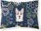 Caroline's Treasures BB5104PILLOWCASE Blue Flowers Sable Corgi Fabric Standard Pillowcase Lightweight Super Soft Easy Care Decorative Artwork Pill...