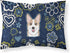 Caroline's Treasures BB5104PILLOWCASE Blue Flowers Sable Corgi Fabric Standard Pillowcase Lightweight Super Soft Easy Care Decorative Artwork Pill...