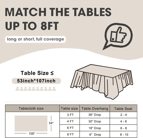 D&Z Plastic Table Cloth Disposable, 12 Pack Red Rectangle Tablecloth Individually Wrapped for Indoor&Outdoor, 54 x 108 Inch Table Cover for Party,...
