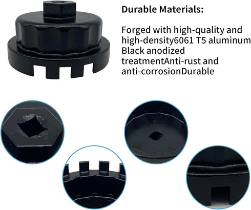 The 3+1 Notched Cap Oil Filter wrench tool IS suitable for some Toyota and Lexus models, such as Toyota GS300 IS part series, Lexus RX350, LS, GS ...