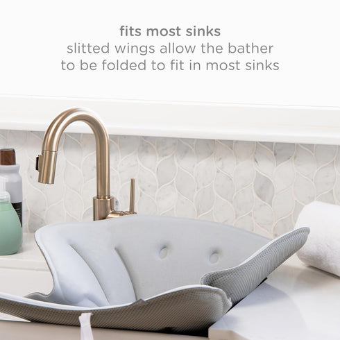 Ubbi Stingray Sink Bather for Baby, Soft Baby Bath Cushion, Newborn Must Have...