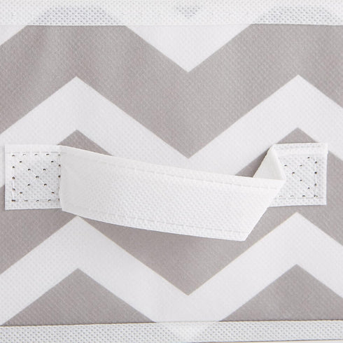 DII Non Woven Polyester Storage Bin, 11x11x5.5-inch, Chevron Gray, 2 Piece...