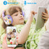QearFun Unicorn Headphones for Girls Kids for School, Kids Bluetooth Headphones with Microphone & 3.5mm Jack, Teens Toddlers Wireless Headphones w...
