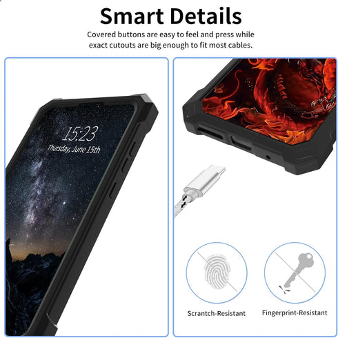 for Blu View Speed 5G Phone Case with Screen Protector,for Blu B1550VL Phone Case Dual Layer Structure Protection Shockproof Corner TPU Bumper Cas...