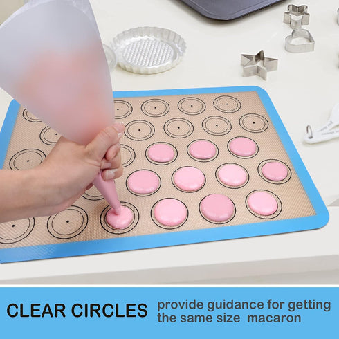 STATINT Silicone baking Mat, Non-Stick Food Safe Set of 2 Half Sheet Reusable Heat Resistant Liner for Macarons, Cookies, Pastries, Bread, Meat,16...