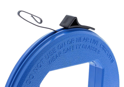 IDEAL Electrical 31-012 Blued Steel Fish Tape – 25 ft. Blued Steel Fish Tape w/ Formed Hook & Thumb-Winder Case, 1600 lb. Strength...