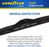 Goodyear Ascent 20" Hybrid Windshield Wiper Blade, Replacement Hybrid Windshield Wiper Blade with Universal Adaptor, Pack of 1...