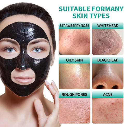 Peel Off Face Mask, Blackhead Remover Mask Activated Charcoal Black Mask, Purifying Blackhead Mask Peel Off Face Mask for Nose Pores Acne Blackhea...