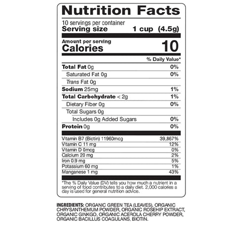 BareOrganics Radiant Tea withuperfoods & Probiotics | Compatible Tea Pods | USDA Certified Organic, Vegan, Non-GMO & Recyclable, 10ctingleerve Cup...