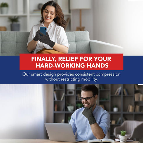 Doctor Developed Hand Compression Gloves for Arthritis Pain Relief, Cotton Gloves for Women & Men, Rheumatoid Arthritis Gloves Doctor Handbook (Fu...