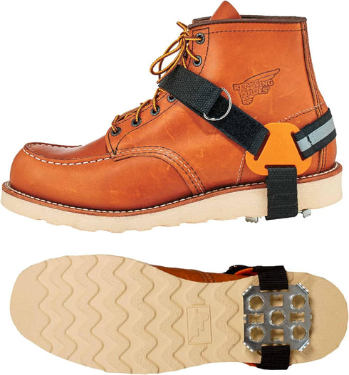 Ergodyne TREX 6315 Strap-On Heel Traction Cleat Grips Ice and Snow, Easily Attaches Over Heel of Shoe/Boot with Steel Plate to Provide Anti-Slip S...