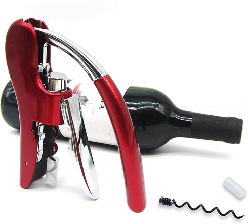 KAYCROWN Wine Bottle Opener, Vertical Lever Corkscrew with Built in Foil Cutter Design, Manual Handheld Corkscrew with Ergonomic Lever Pump...