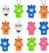ArtCreativity Face Changing Animal Keychains for Kids - Set of 12 - Cute Keychains with 4 Different Expressions and 5 Designs - Animal Birthday Pa...