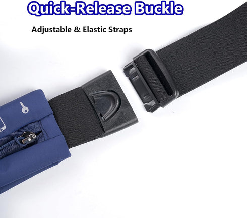 Slim Running Belt for Women Men Water Resiatant Runners Fanny Pack Adjustable Waist Pouch Reflective Phone holder Running Gear Accessories for Spo...