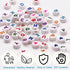 EuTengHao 1000 Pieces Letter Beads Kit 28 Styles Alphabet Beads Heart Beads for Bracelets Necklace Friendship Bracelet Making Kit (White Beads Col...