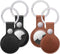 Ace & Eon Luxury AirTag Holder, 2-Pack - Waterproof Vegan Leather Case for Apple Air Tag - Keychain, Wallet, Dog Collar Cover - Lightweight, Durab...