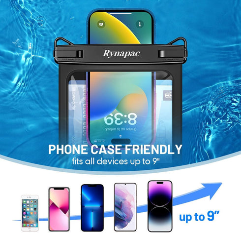 Waterproof Phone Pouch - 10in Waterproof Phone Case with Lanyard, IPX8 Cell Phone Dry Bag Beach Essentials for iPhone 15/15 Plus/15 Pro/15 Pro Max...