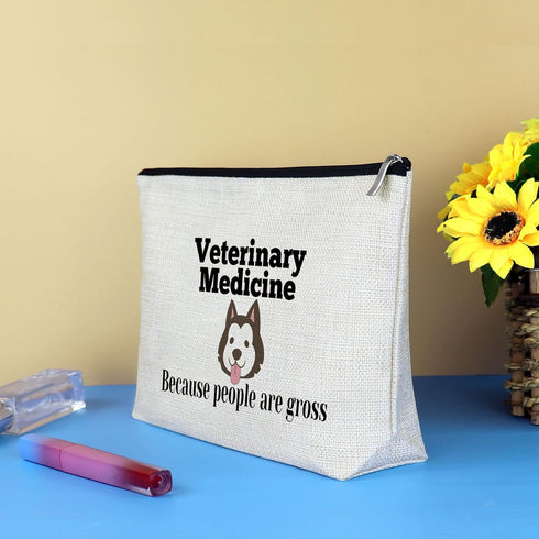 Veterinarian Appreciation Gifts Vet Tech Cosmetic Bag Veterinary Medicine Funny Sarcasm Gifts Veterinary Tech Animal Rescue Gifts Veterinary Medic...