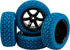 75mm/2.95'' Rubber Tires & Plastic Wheel Rims 12mm Hex Hub Compatible with Traxxas 4tec 2.0 HSP Tamiya HPI Kyosho 1/10 On-Road Touring Car, WLtoys...