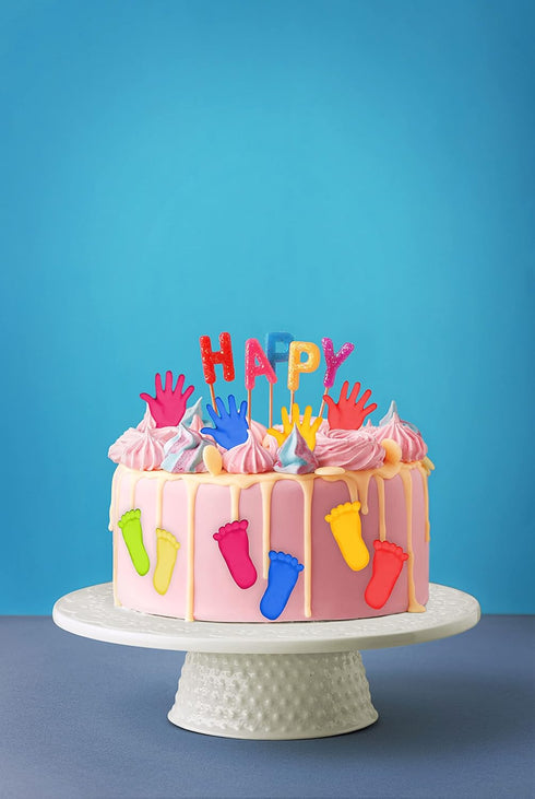 Whaline Silicone 3D Baby Feet Hands Mold Pink Chocolate Fondant Mould Baby Shower Candy Cake Topper Decoration DIY Baking Pudding Sugar Mould for ...