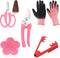 Garden Tool Set Home Gardening Tools Kit with Flower Pruning Shears Scissors Grass Trimmer Garden Hose Nozzle Sprinkler Irrigation Tools for Lawn ...
