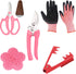 Garden Tool Set Home Gardening Tools Kit with Flower Pruning Shears Scissors Grass Trimmer Garden Hose Nozzle Sprinkler Irrigation Tools for Lawn ...